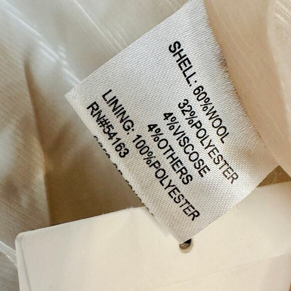 CALVIN KLEIN NWT Light Brown Button Up Belted Wrap Wool Coat – Size 10 - Picture 3 of 7